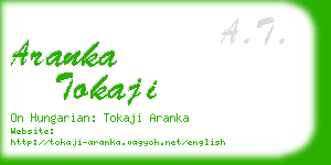 aranka tokaji business card